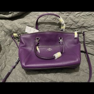Coach Prairie Satchel. New with tags. Cross body strap and double top handles.